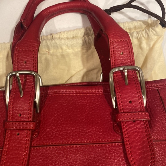 Women’s Cole Haan satchel bag red thick leather beautifully maintained clean - Picture 5 of 9